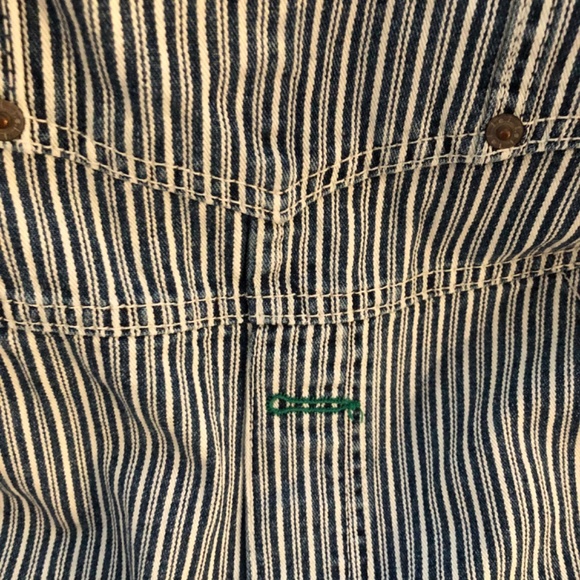 NWOT - Navy & White Stripe Denim Short-Alls - Picture 4 of 16